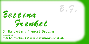 bettina frenkel business card